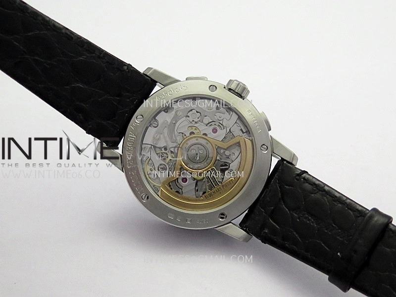 Code 11.59 Chrono 26393 SS APSF 1:1 Best Edition Black Dial On Black Leather Strap Super Clone SA4401